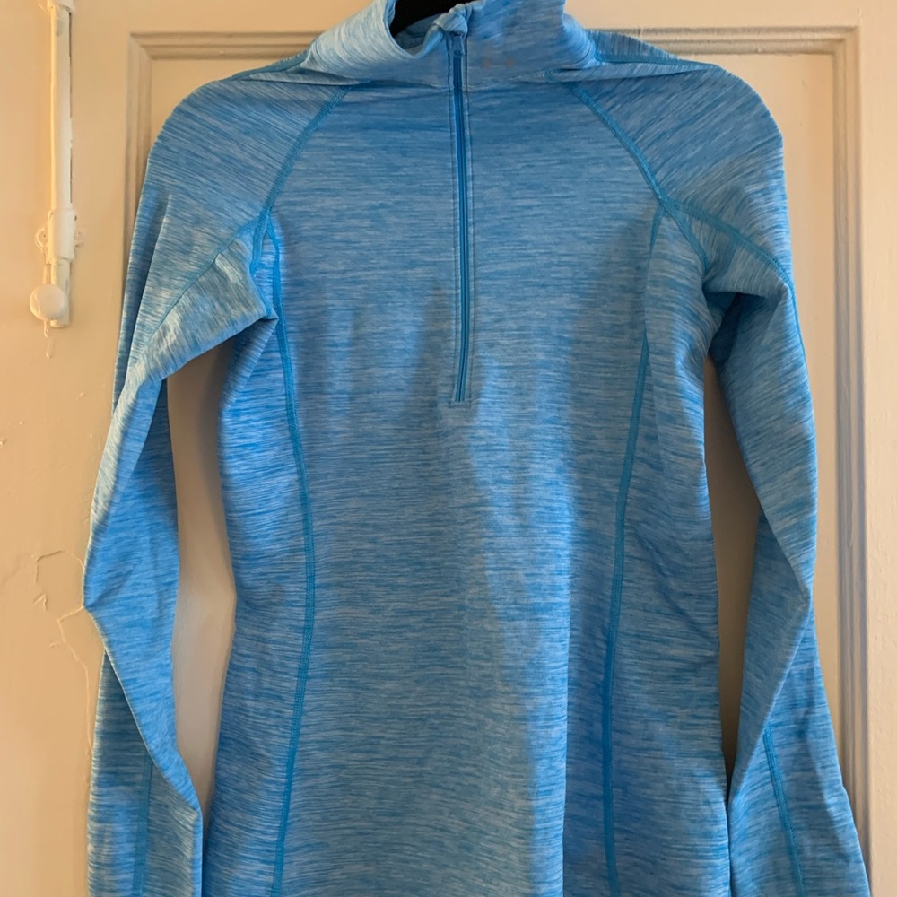 Blue under armour quarter zip workout jacket